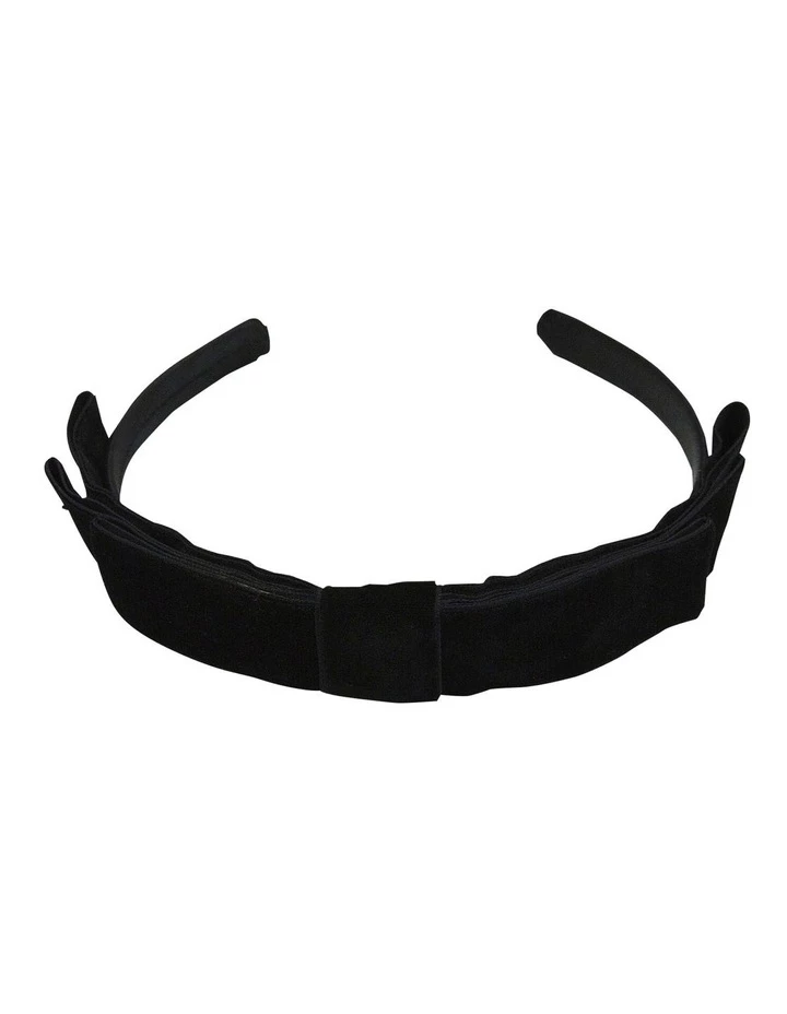 FORD MILLINERY Black Velvet Double Bow Headband 4 FORD MILLINERY Black Velvet Double Bow Headband - Image 4