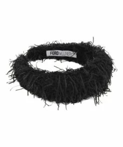 FORD MILLINERY Black Vegan Suede Feather Headband -RAY-BAN Online Store 856130230 4 720x928