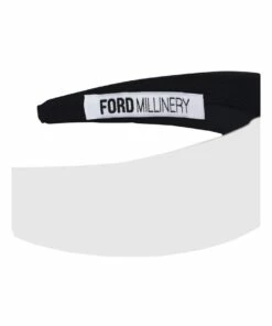 FORD MILLINERY Black/White Satin-Finished Padded Headband -RAY-BAN Online Store 856130320 856131760 3 1 720x928