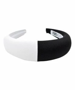 FORD MILLINERY Black/White Satin-Finished Padded Headband -RAY-BAN Online Store 856130320 856131760 4 1 720x928