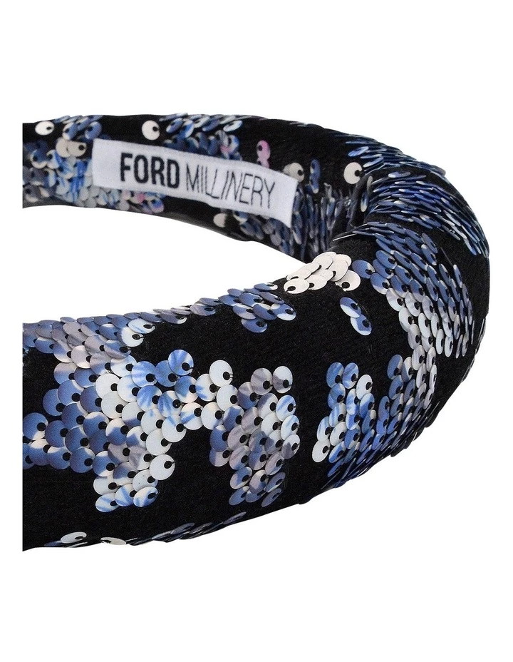 FORD MILLINERY Black Velvet And Sequin Headband 2 FORD MILLINERY Black Velvet And Sequin Headband - Image 2