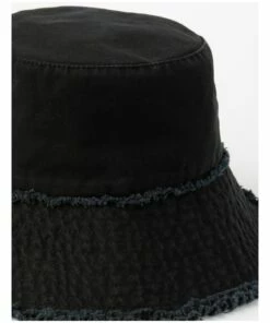 Piper Frayed Edge Black Bucket Hat -RAY-BAN Online Store 856139860 856140490 4 720x928
