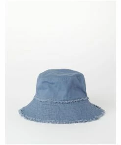 Piper Frayed Edge Denim Bucket Hat