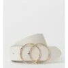Miss Shop Double Circle Ivory Buckle Belt