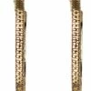 Gregory Ladner Chain Look Gold Hoop Earring