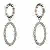 Gregory Ladner Stone Circle Rhodium Drop Earring