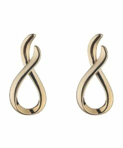 Gregory Ladner Gold Ribbon Stud Earring