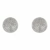 Gregory Ladner Warped Circle Rhodium Stud Earring