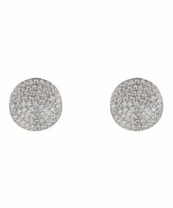 Gregory Ladner Warped Circle Rhodium Stud Earring