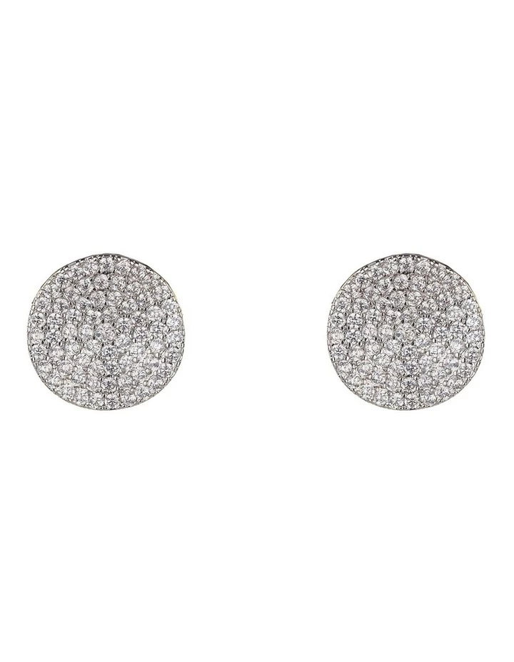 Gregory Ladner Warped Circle Rhodium Stud Earring 1 Gregory Ladner Warped Circle Rhodium Stud Earring