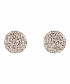 Gregory Ladner Warped Circle Rose Gold Stud Earring