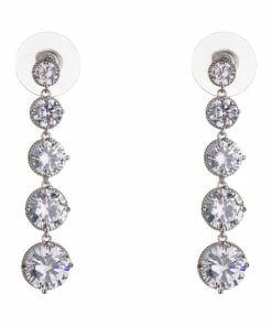 Gregory Ladner Statement Rhodium Round Drop Earring
