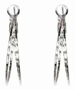 Gregory Ladner Double Small Hoop Rhodium Earring