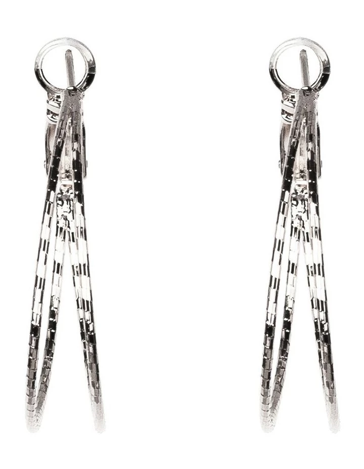 Gregory Ladner Double Small Hoop Rhodium Earring 1 Gregory Ladner Double Small Hoop Rhodium Earring