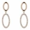 Gregory Ladner Stone Circle Rose Gold Drop Earring