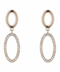 Gregory Ladner Stone Circle Rose Gold Drop Earring