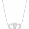 Estella Bartlett Interlinked Loveheart Silver Necklace