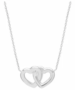 Estella Bartlett Interlinked Loveheart Silver Necklace