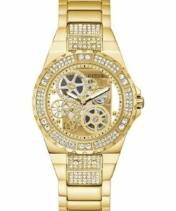 Guess Reveal Gold Stainless Steel Skeleton Watch -RAY-BAN Online Store 858057490 4 720x928