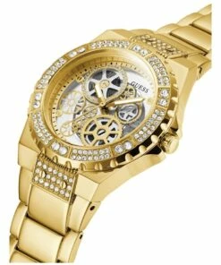 Guess Reveal Gold Stainless Steel Skeleton Watch -RAY-BAN Online Store 858057490 5 720x928