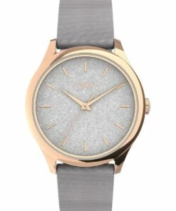 Timex Rose Gold Tone Indiglo Silver Analog Watch