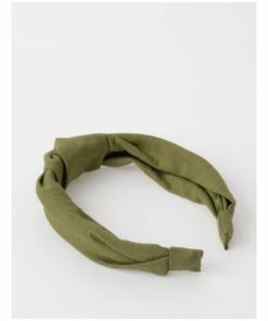 Piper Khaki Knot Turban Headband -RAY-BAN Online Store 858114820 858117340 3 720x928