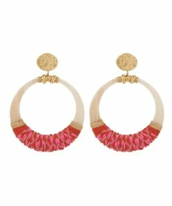 Gas Lodge Pink Neo Raffia Earrings