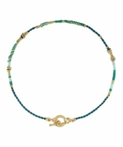 Gas Marceau Peacock Blue/Turquoise Necklace