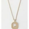Piper Stone Pendant Gold/White Necklace