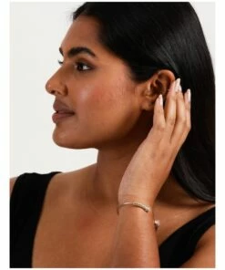 Piper Round Stone Cuff Gold/White Bracelet -RAY-BAN Online Store 859300750 2 720x928