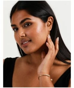 Piper Round Stone Cuff Gold/White Bracelet -RAY-BAN Online Store 859300750 4 720x928