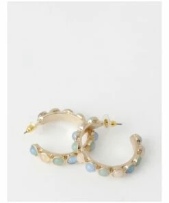 Piper Stone Hoop Style Earring