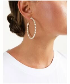 Piper Cord Wrapped Gold Hoop Earring -RAY-BAN Online Store 859301200 4 720x928