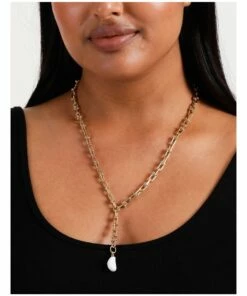 Piper Enamel Charm Gold/White Necklace -RAY-BAN Online Store 859301380 2 720x928