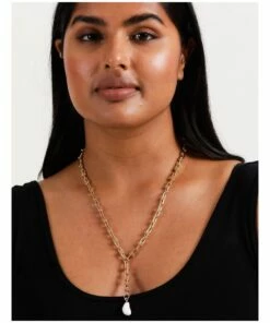 Piper Enamel Charm Gold/White Necklace -RAY-BAN Online Store 859301380 4 720x928