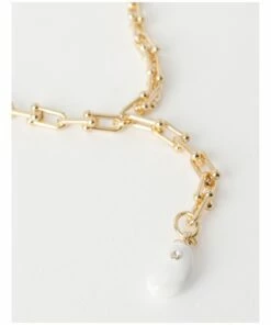 Piper Enamel Charm Gold/White Necklace -RAY-BAN Online Store 859301380 5 720x928