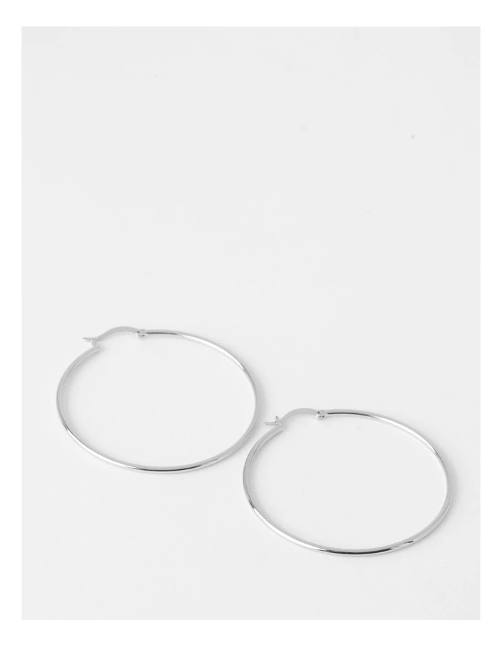 Piper Large Silver Hoop Earring 1 Piper Large Silver Hoop Earring