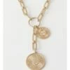 Piper Coin Charm Gold Necklace