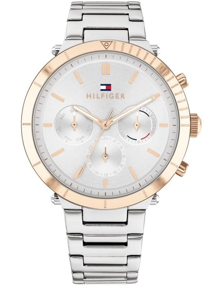 Tommy Hilfiger Emery Stainless Steel Multi Function Silver Watch 1782348 1 Tommy Hilfiger Emery Stainless Steel Multi Function Silver Watch 1782348