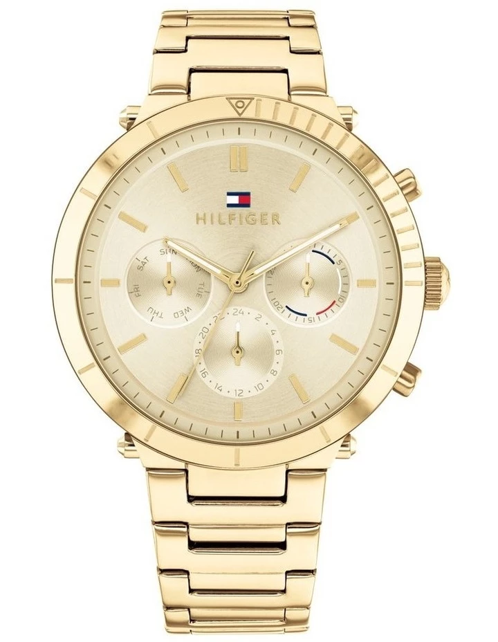 Tommy Hilfiger Multi Function 38mm Gold Steel Watch 1782350 1 Tommy Hilfiger Multi Function 38mm Gold Steel Watch 1782350