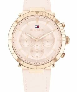 Tommy Hilfiger Multi Function Pink Leather Watch 1782351