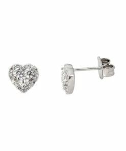 Pure Elements Heart White Cubic Zirconia Stud Earrings -RAY-BAN Online Store 859849840 3 720x928