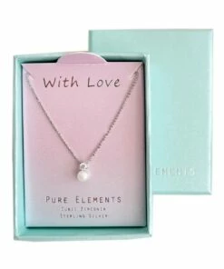 Pure Elements Petitte Girls White Cubic Zirconia Pearl Pendant Choker Necklace -RAY-BAN Online Store 859850020 4 720x928
