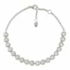 Pure Elements Hearts White CZ Tennis Bracelet