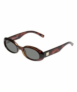 Le Specs Work It Tortoise Oval Sunglasses