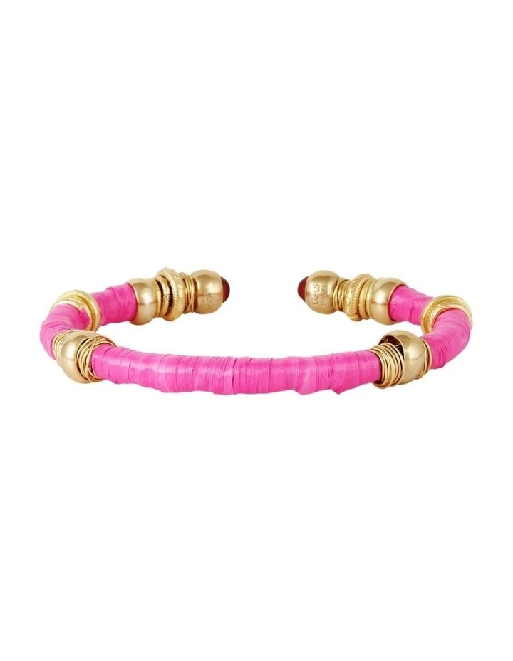 Gas Sari Raffia Pink Neo Bracelet 1 Gas Sari Raffia Pink Neo Bracelet