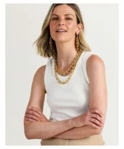 Basque Gold Irregular Link Chain Necklace -RAY-BAN Online Store 860224150 2 720x928