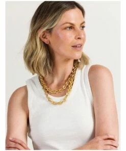 Basque Gold Irregular Link Chain Necklace -RAY-BAN Online Store 860224150 4 720x928