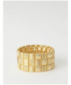 Basque Retro Weave Gold Stretch Bracelet