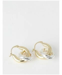 Basque Two Way Gold/Silver Hoop Earring